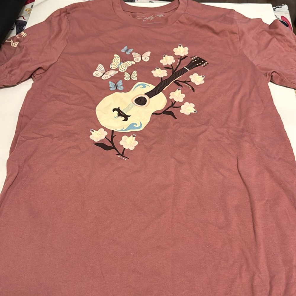 Dolly Parton Dusty Pink Tee My Life in Rhinestones Sz M Oversized Fit NWOT
